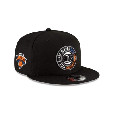 Grey New York Knicks Hat - New Era NBA City Edition 9FIFTY Snapback Caps USA6017438